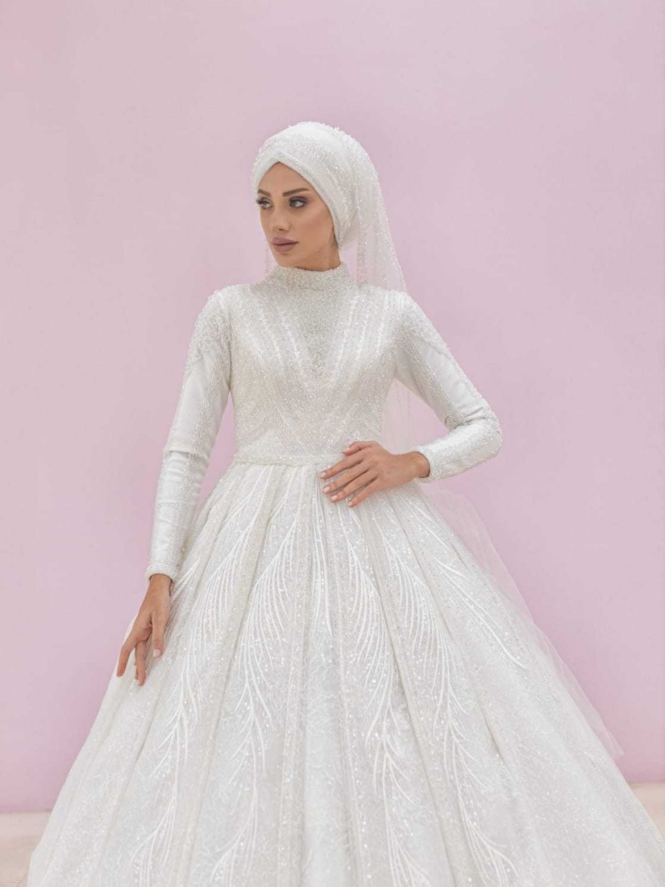 Viktorya-tesettür-prenses-model-gelinlik-2